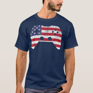 4th Of July Video Game Gamer Kids Boys Men USA T-S T-Shirt