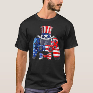 4th Of July  Video Game Gamer Kids Boys Men USA T-Shirt