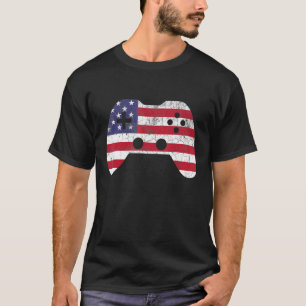 4th Of July  Video Game Gamer Kids Boys Men Usa T-Shirt