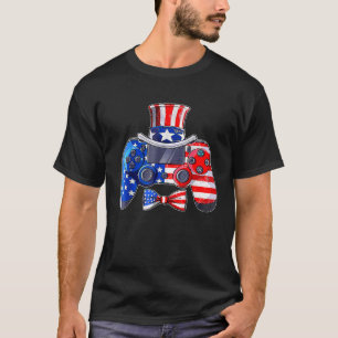 4th Of July Video Game Gamer Kids Boys Men USA T-Shirt