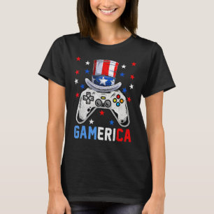 4th Of July Video Game Gamerica Kids Boys Men USA T-Shirt