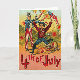 4th of July - Vintage art Card
