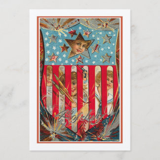 4th of July - Vintage Art Card