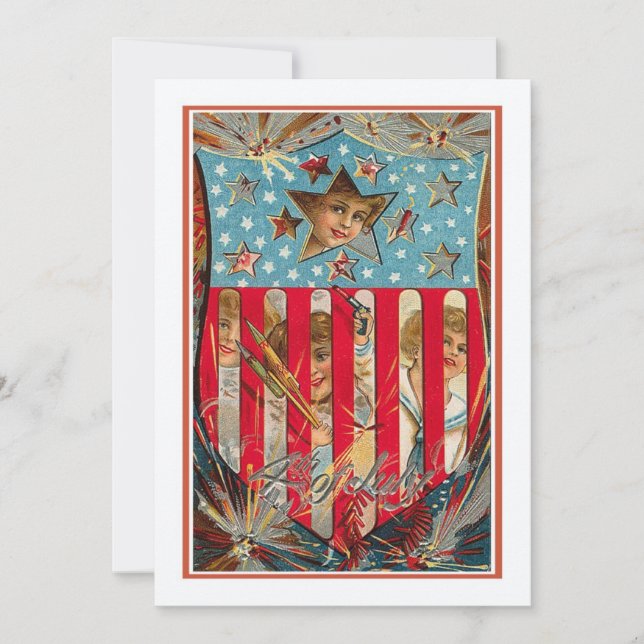 4th of July - Vintage Art Card (Front)