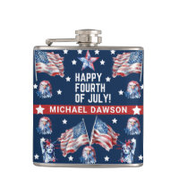 4th of July Watercolor Family Name Patriotic