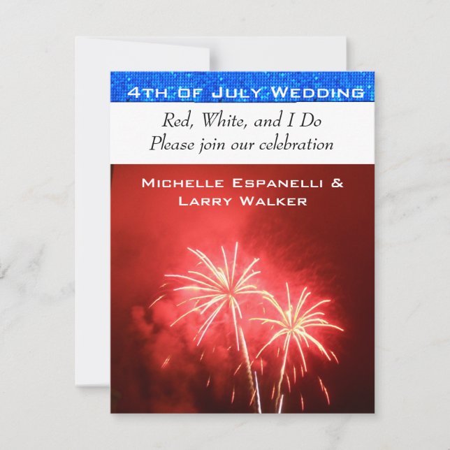 4th of July Wedding Invitation (Front)