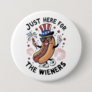4th Of July Wieners USA American flag Patriotic 7.5 Cm Round Badge