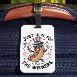 4th Of July Wieners USA American flag Patriotic  Luggage Tag