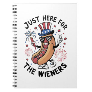 4th Of July Wieners USA American flag Patriotic Notebook