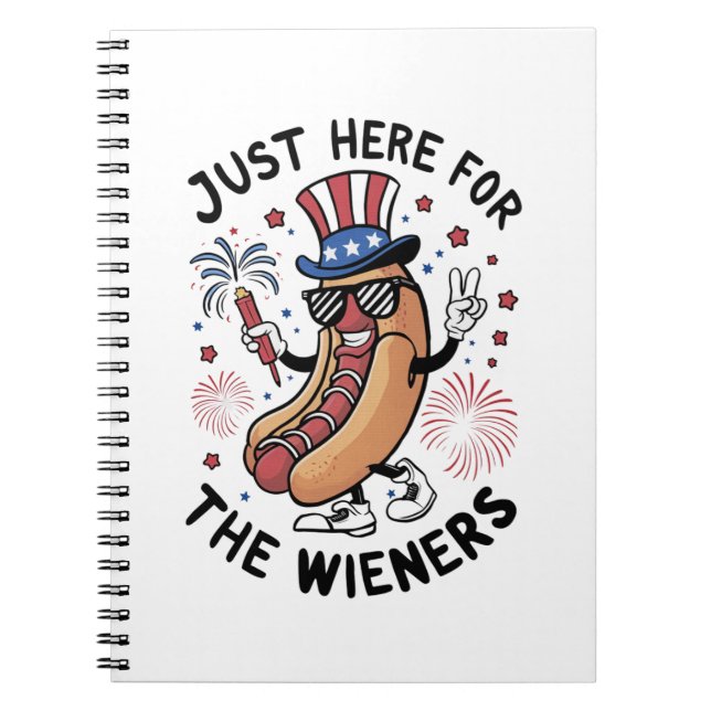 4th Of July Wieners USA American flag Patriotic  Notebook (Front)