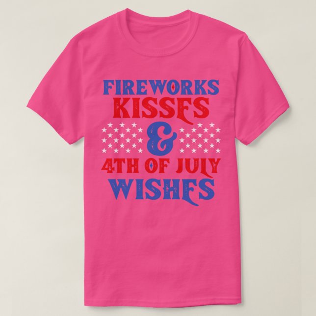 4th of July Wishes T-Shirt (Design Front)