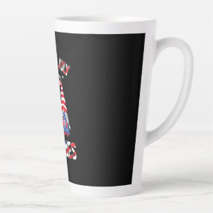 4th Of July With My Gnomies Patriotic Gnome Latte Mug