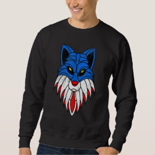 4th Of July Wolf Usa Flag Patriotic Wolf America Sweatshirt