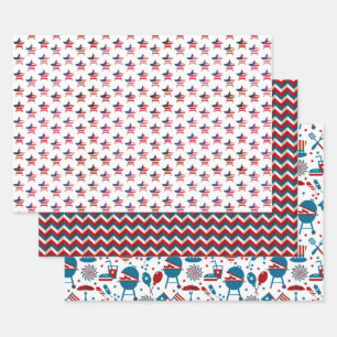 4th of July Wrapping Paper Sheet
