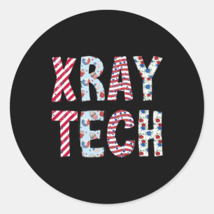 4th Of July X-ray Tech Independence Day American F Classic Round Sticker