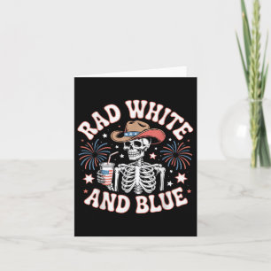 4th Of July Xray Rad White And Blue Radiographers  Card