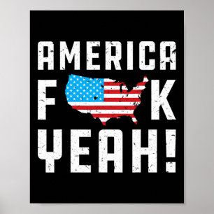4th Ofjuly America Yeah Funny Gift Poster