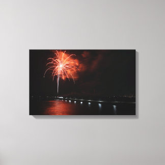 4th rings orange canvas print