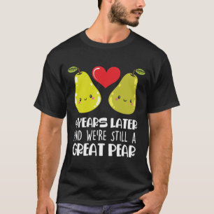 4th Wedding Anniversary Gift Married Couple Pear T-Shirt
