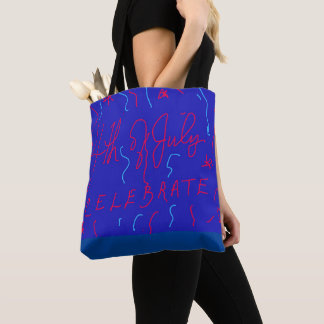 4thjuly celebrate totebag tote bag