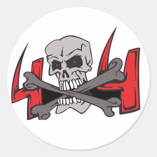 4X4 CLASSIC ROUND STICKER (Front)