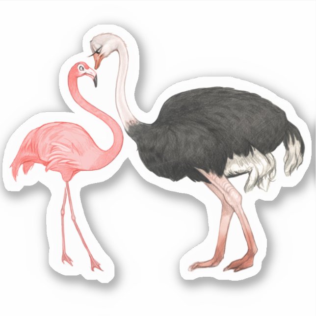 4x4 Love Birds Sticker (Front)