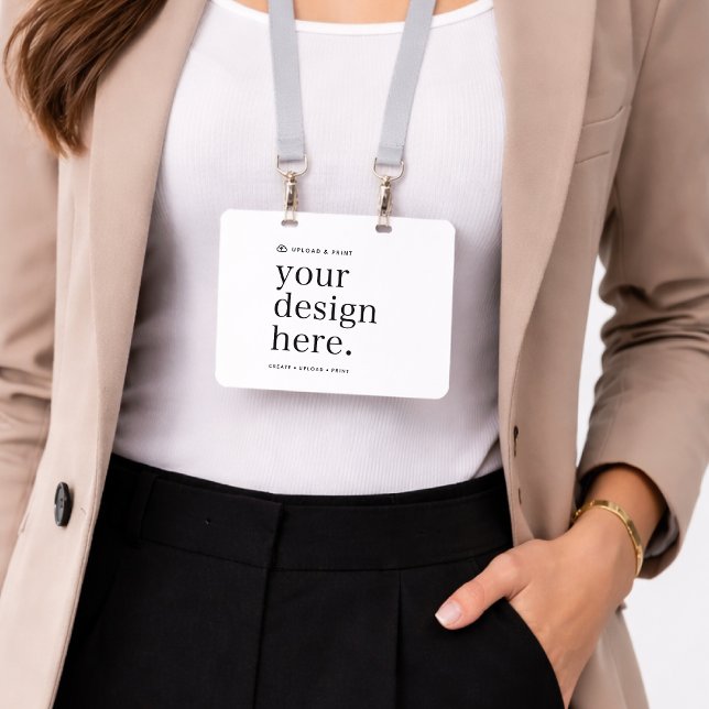 4x5 Badge ID Card | Custom Design Name Badges (Create, upload, print - a bespoke design badge created in your style, for business or personal use.)