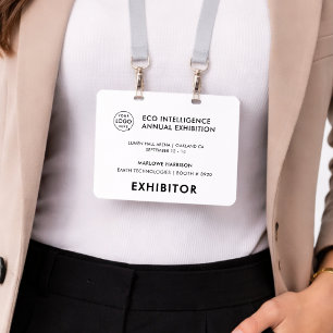 4x5 Event Badge Exhibitor Pass Card Badges ID Badge