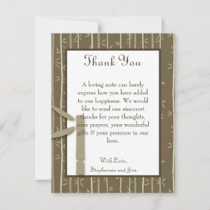 4x5 FLAT Thank You Card Bamboo Bliss