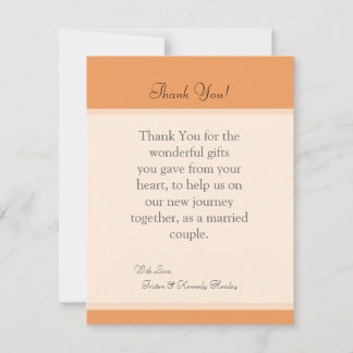 4x5 FLAT Thank You Card Burnt Orange Rose