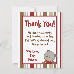 4x5 FLAT Thank You Card Cocalo Buttons