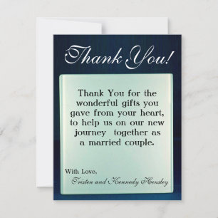 4x5 FLAT Thank You Card Frosted Glass Mirror Moder