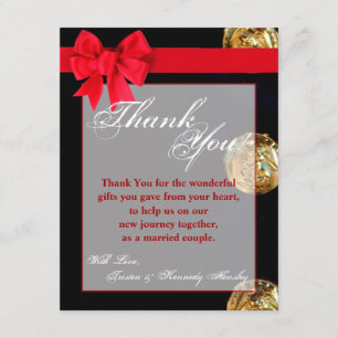 4x5 FLAT Thank You Card Marine Dress Blues Uniform