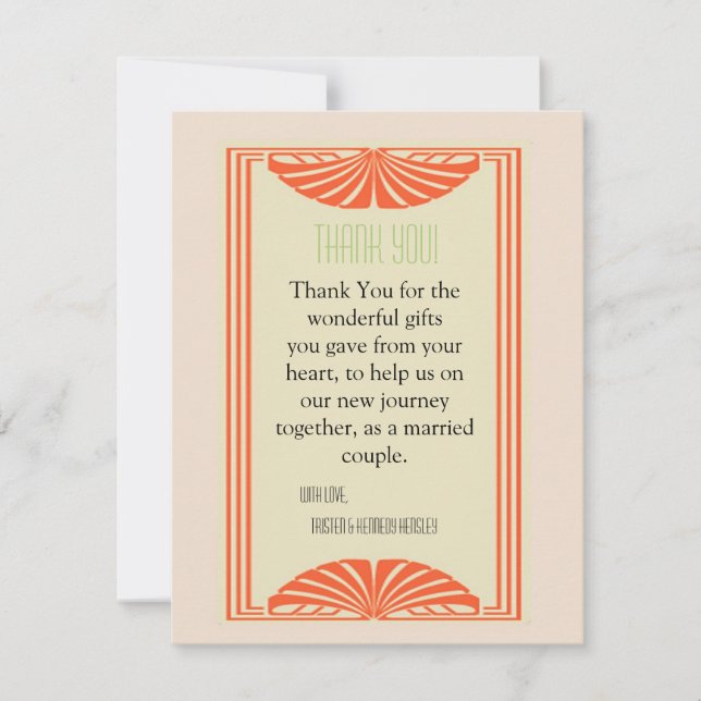 4x5 FLAT Thank You Card Vintage Border (Front)