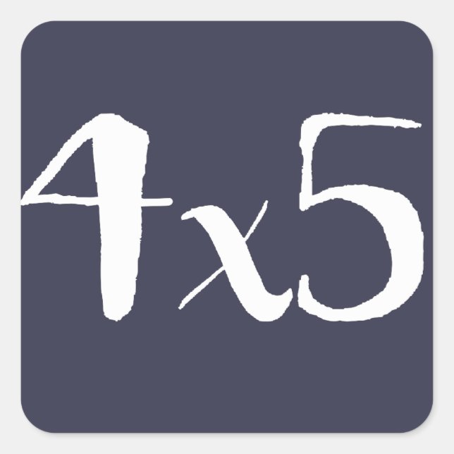 4x5 Large Format Sticker - White on Navy (Front)