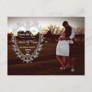 4x5 Typography Save the Date Photo Announcement Postcard