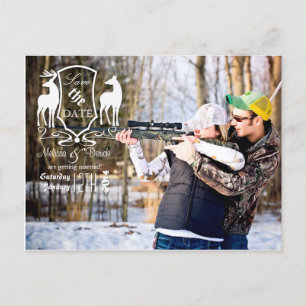 4x5 Typography Save the Date Photo Announcement Postcard