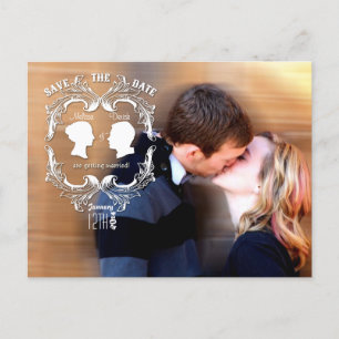 4x5 Typography Save the Date Photo Announcement Postcard