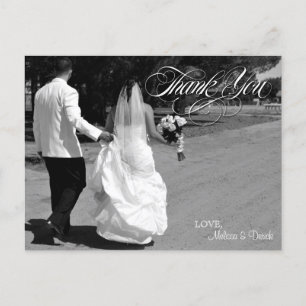 4x5 Typography Thank You Photo Portrait Post Card