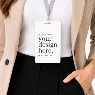 4x6 Badge ID Card   Custom Design Name Badges