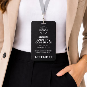 4x6 Event Badge Conference Schedule Access Card ID Badge