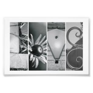 4x6 Love in Black & White Photo Alphabet Letters Print