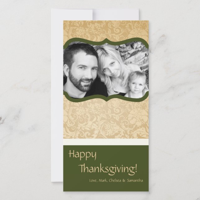 4x8 Autumn Tree Foliage PHOTO Thanksgiving Card (Front)