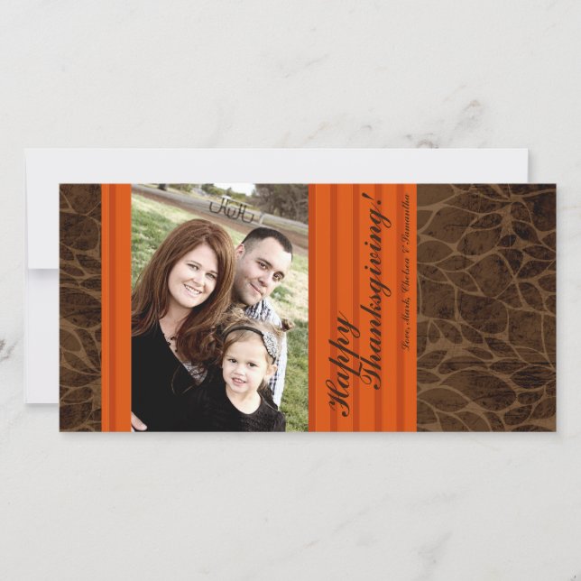 4x8 Autumn Tree Foliage PHOTO Thanksgiving Card (Front)