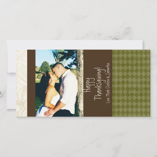 4x8 Autumn Tree Foliage PHOTO Thanksgiving Card (Front)