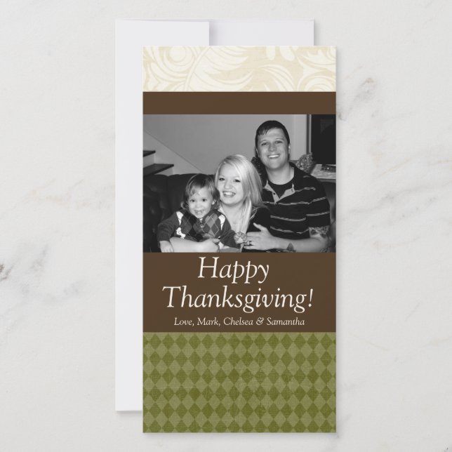 4x8 Autumn Tree Foliage PHOTO Thanksgiving Card (Front)