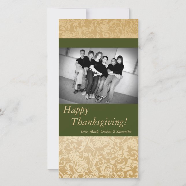 4x8 Autumn Tree Foliage PHOTO Thanksgiving Card (Front)