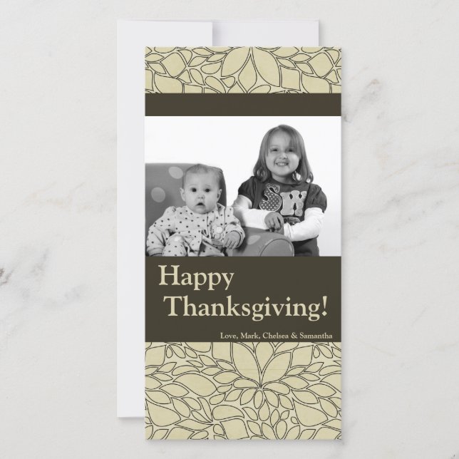 4x8 Autumn Tree Foliage PHOTO Thanksgiving Card (Front)