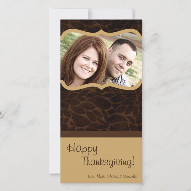 4x8 Autumn Tree Foliage PHOTO Thanksgiving Card (Front)