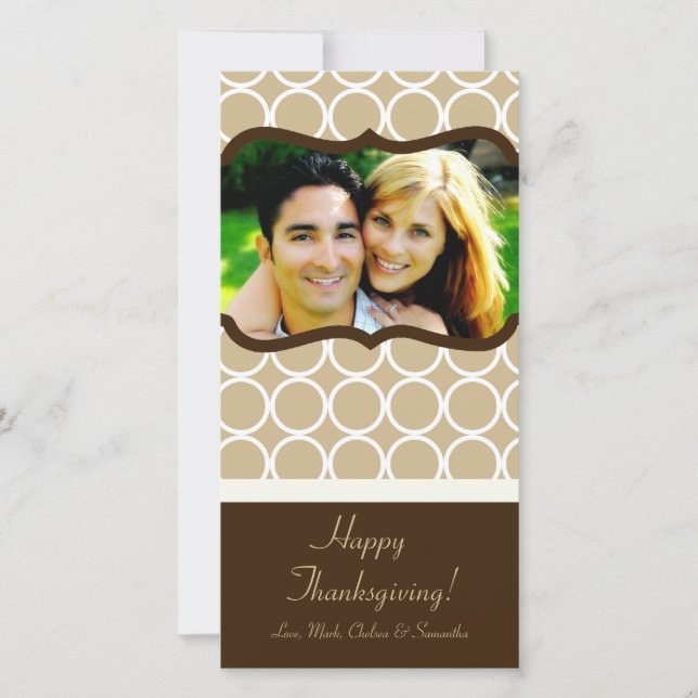 4x8 Autumn Tree Foliage PHOTO Thanksgiving Card (Front)